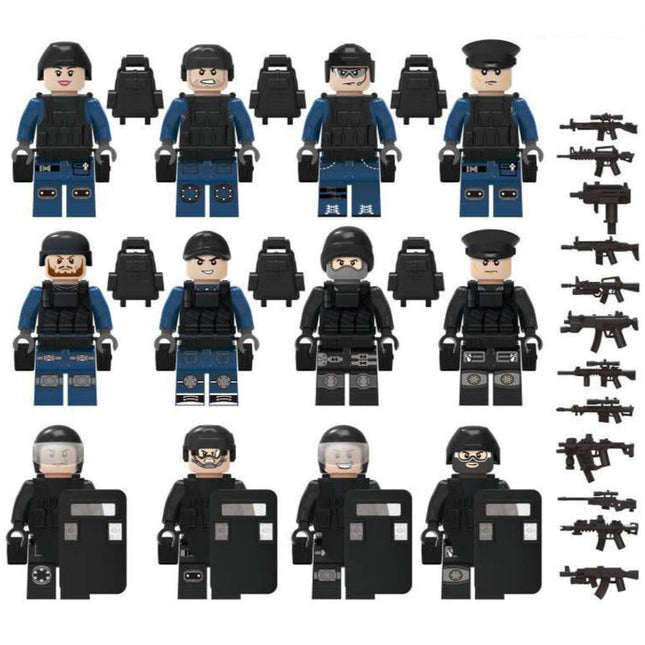SWAT Team Police Force Minifigure Bundle Set