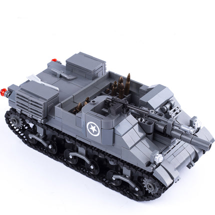 WW2 USA M7 Priest Tank Custom Military MOC