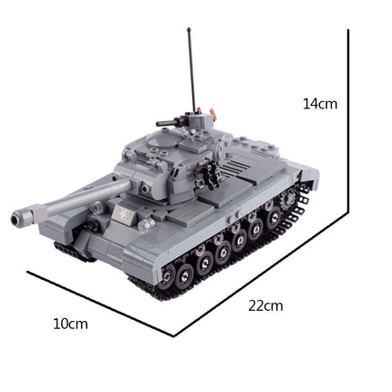 WW2 USA M26 Pershing Heavy Tank Custom Military MOC