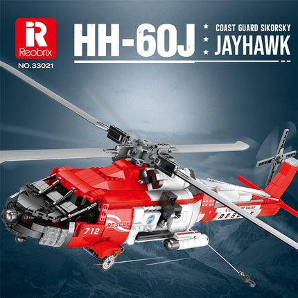 Coast Guard Sikorsky MH-60 Jayhawk Helicopter Building Set