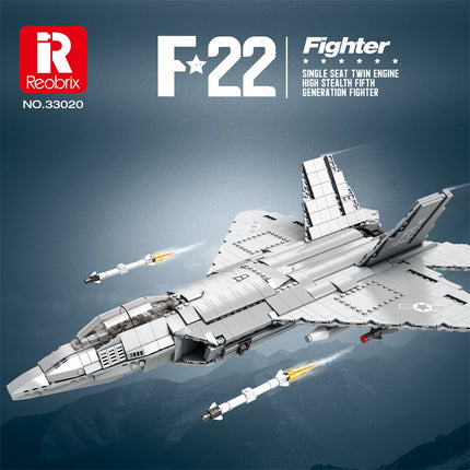 F-22 Raptor Fighter Jet Building Set