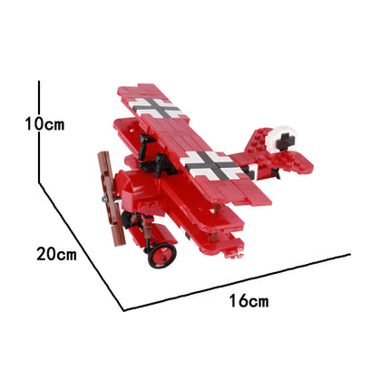 WW1 German Fokker Dr.I Fighter Aircraft Custom Military MOC