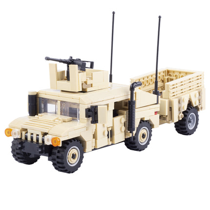 USA Desert Humvee with Trailer Custom Military MOC