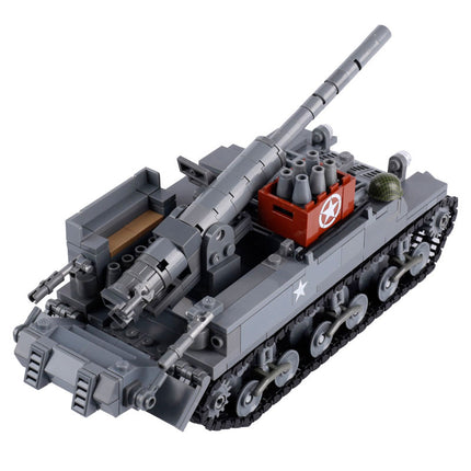 WW2 USA M12 Gun Motor Carriage Custom Military MOC