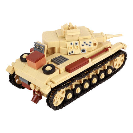 WW2 German Panzer III Tank Custom Military MOC