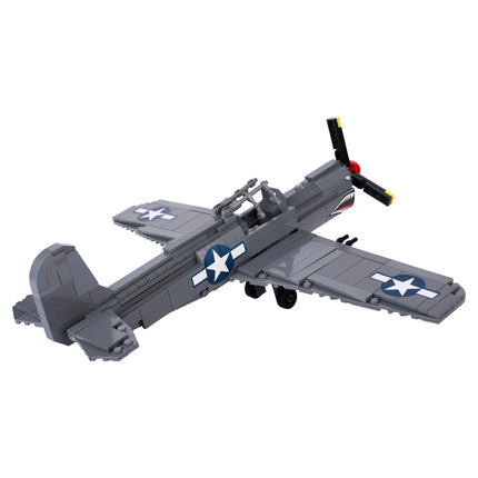 P-40 Fighter Aircraft Shark Mouth Custom Military MOC