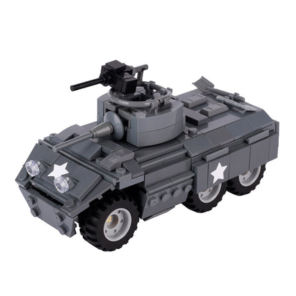 WW2 USA M8 Greyhound Light Armored Car Custom Military MOC