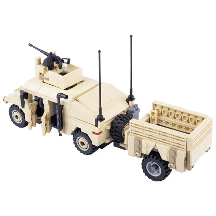 USA Desert Humvee with Trailer Custom Military MOC