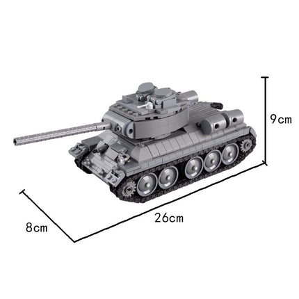 WW2 Soviet T34-85 Medium Tank Custom Military MOC
