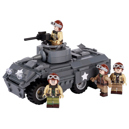 WW2 USA M8 Greyhound Light Armored Car Custom Military MOC