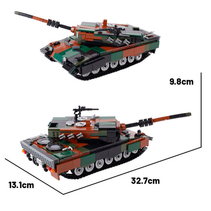 Woodland German Leopard 2 A4 Main Battle Tank (MBT) Custom Military MOC