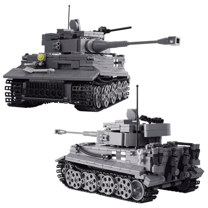 WW2 German Tiger Heavy Tank Custom Military MOC