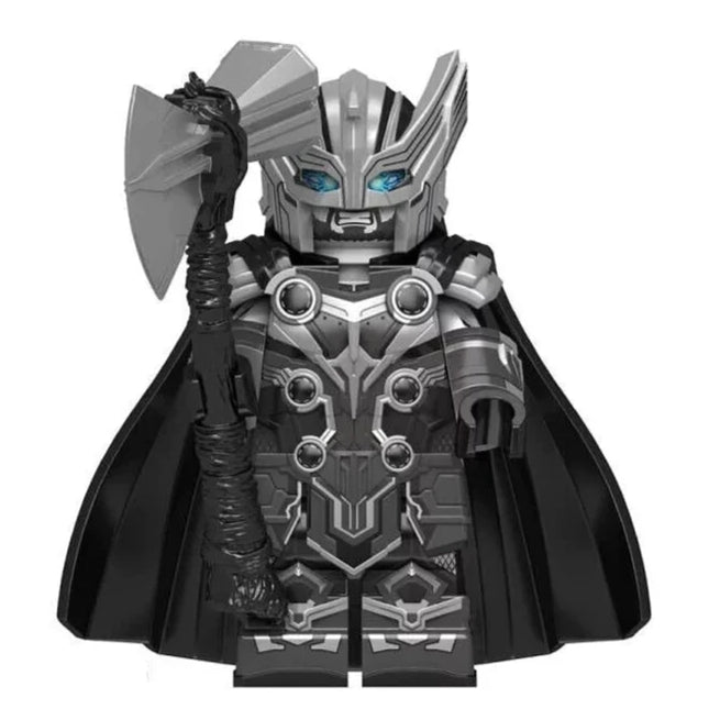 Black & White Armoured Thor Custom Marvel Superhero Minifigure