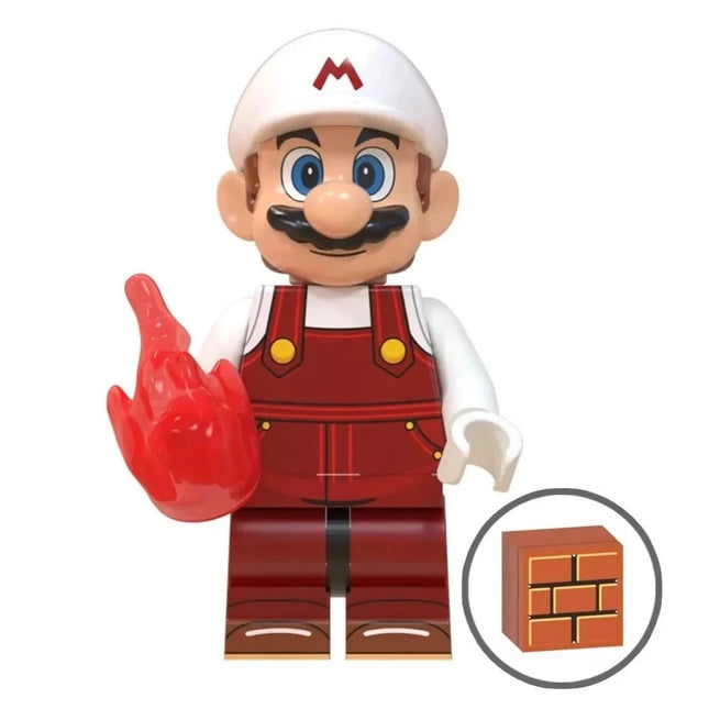 Fire Mario from Super Mario Custom Minifigure