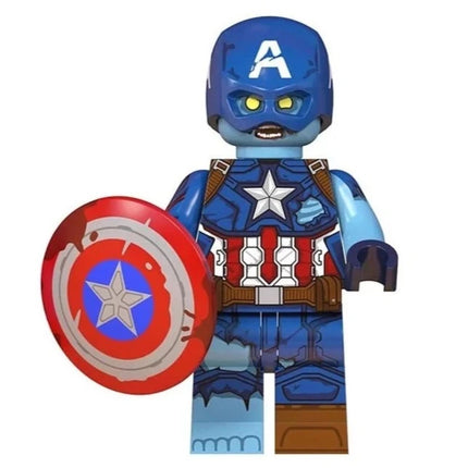 Zombie Captain America Custom Marvel Superhero Minifigure