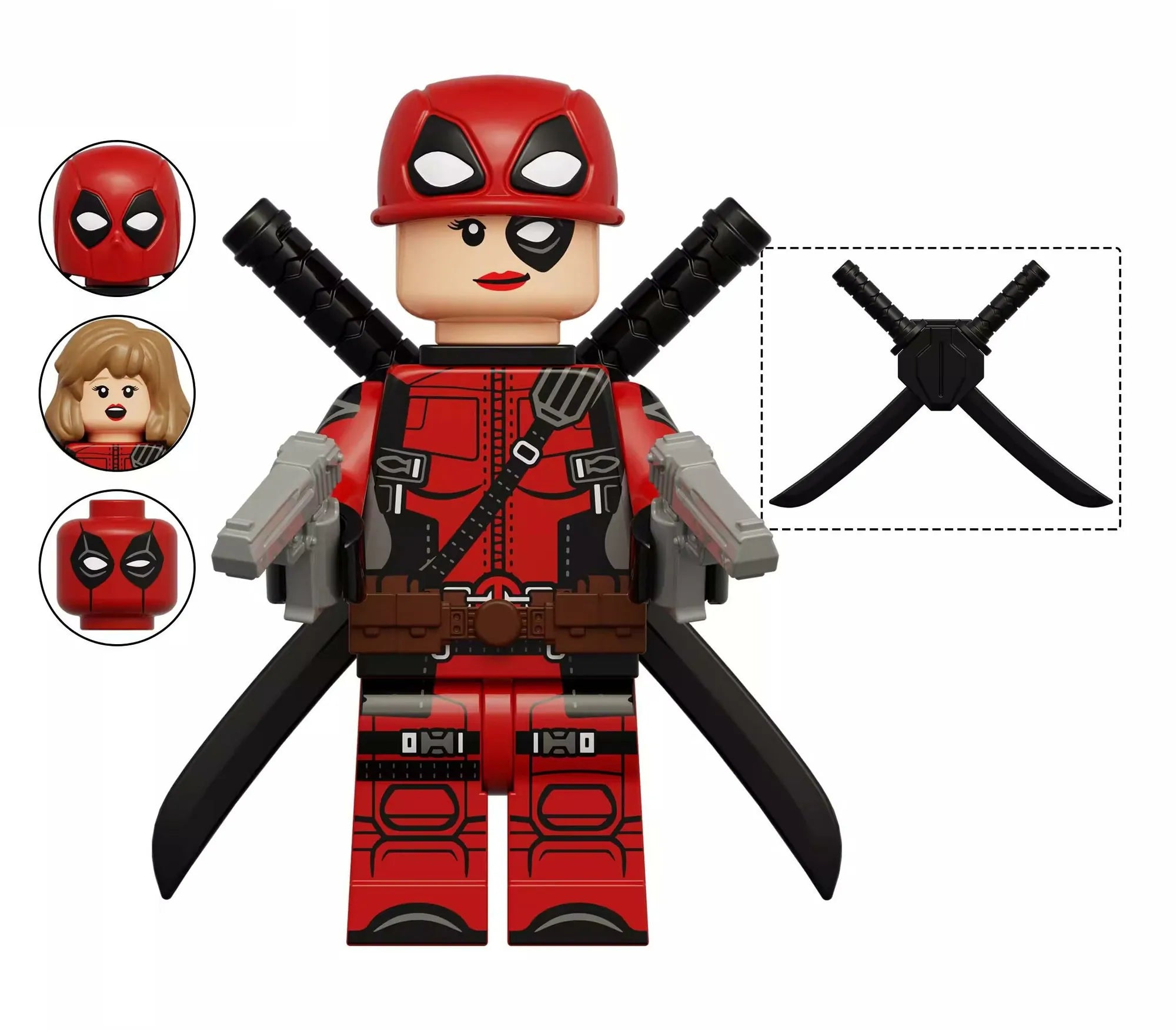 Lady Deadpool Custom Marvel Superhero Minifigure Minifigure Bricks