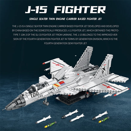 J-15 Flying Shark Max Fighter Jet Building Set