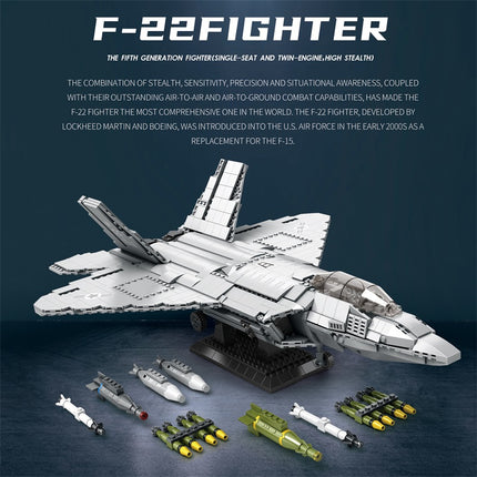 F-22 Raptor Fighter Jet Building Set