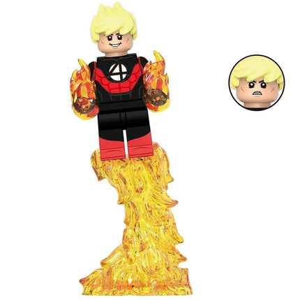 Human Torch (Future Foundation) Custom Marvel Superhero Minifigure