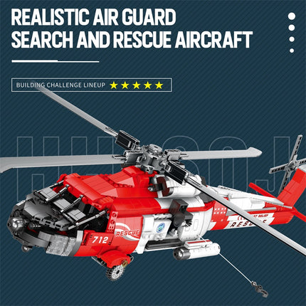 Coast Guard Sikorsky MH-60 Jayhawk Helicopter Building Set