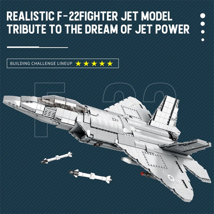 F-22 Raptor Fighter Jet Building Set