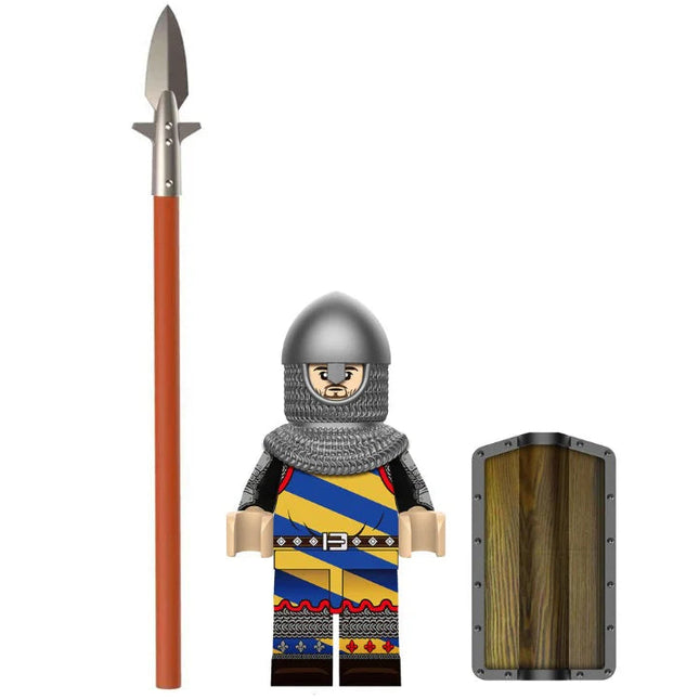 Burgundian Pavise Pikeman From Medieval Knight Custom Minifigure