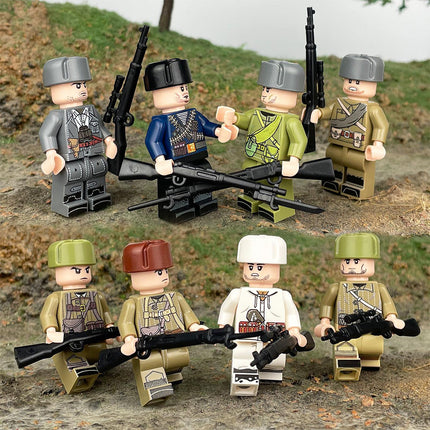 WW2 Soviet Military Soldiers Minifigure Bundle Set