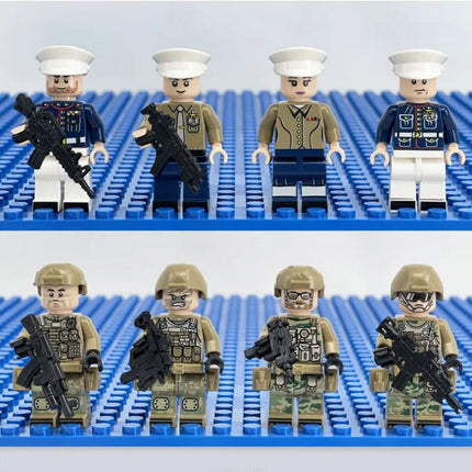 Army Marine Corps Soldiers Minifigure Military Bundle Set