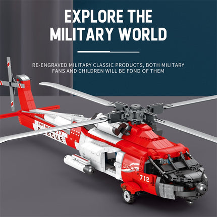 Coast Guard Sikorsky MH-60 Jayhawk Helicopter Building Set
