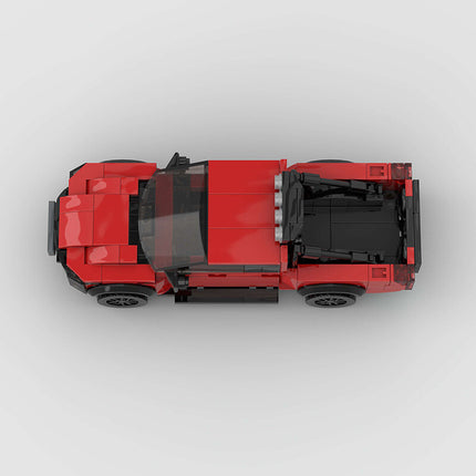 Ford Ranger Red Pickup Truck Custom Car MOC