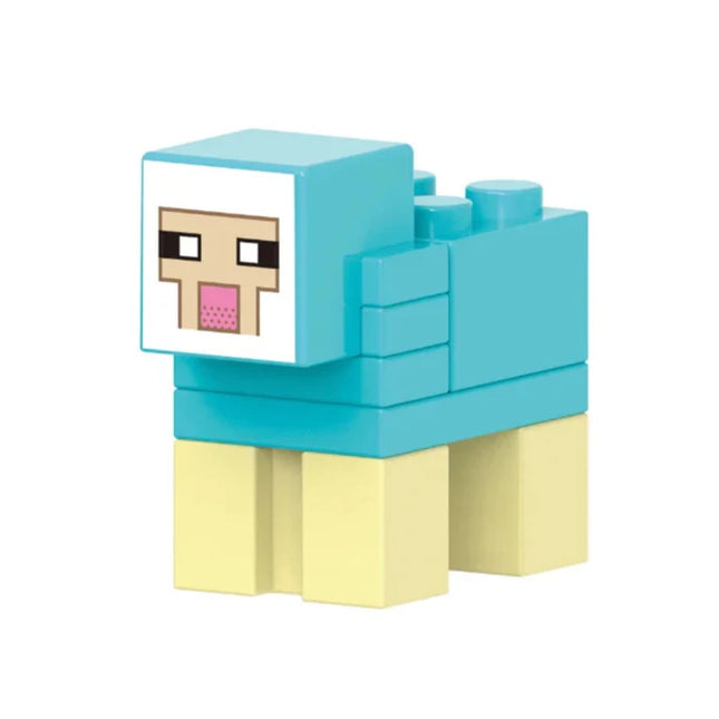 Cyan Sheep Minecraft Custom Minifigure