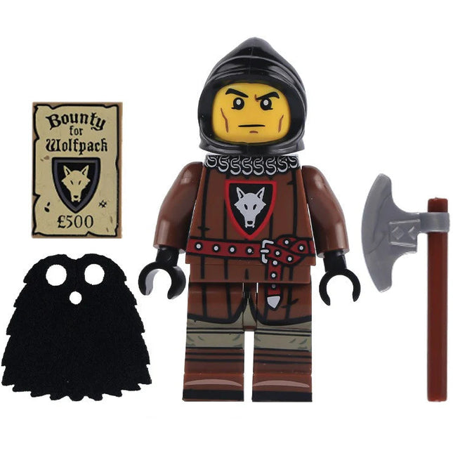 Wolf Axeman Medieval Knight Custom Soldier Minifigure