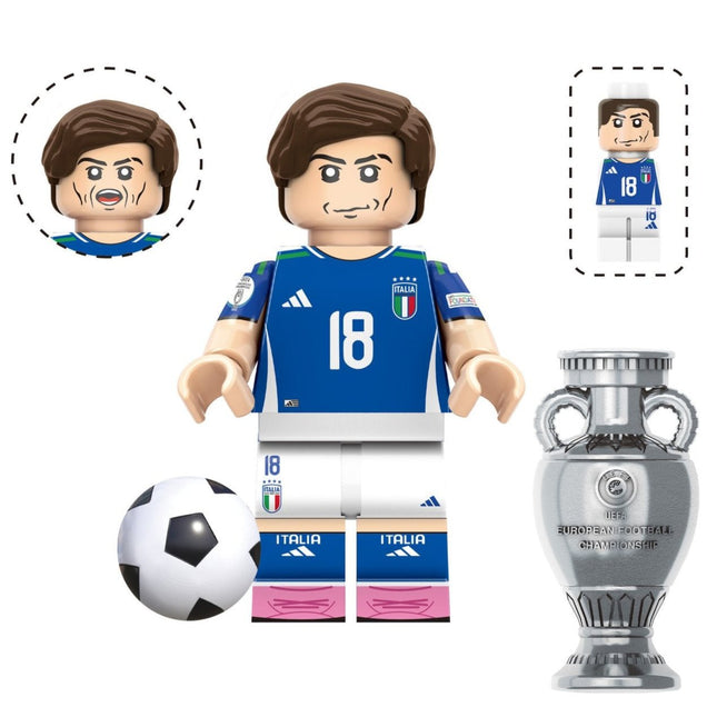 Nicolo Barella (Italy) Custom Football Player Minifigure