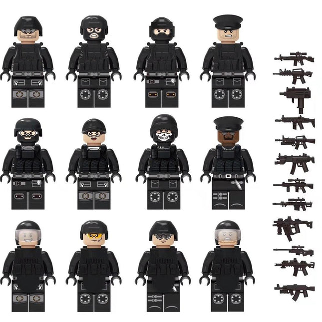SWAT Police Unit Minifigure Bundle Set