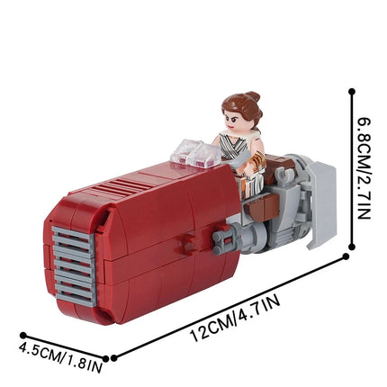 Rey's Flying Speeder Custom Star Wars MOC
