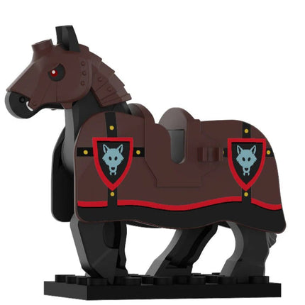 Wolf Horse Barding Medieval Warhorse Custom Minifigure
