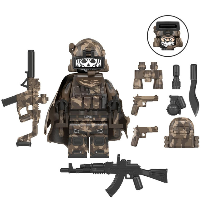 Commander Soldier Custom Military Minifigure