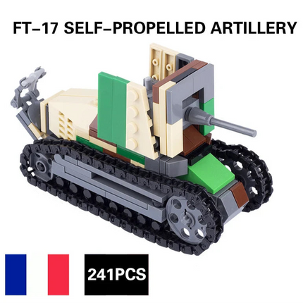 Renault FT-17 Self Propelled Artillery Custom Military MOC