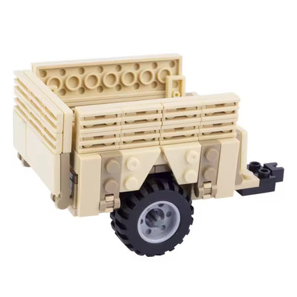 USA Desert Humvee with Trailer Custom Military MOC
