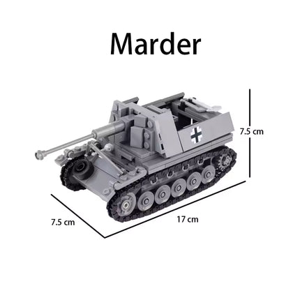 WW2 German Marder Tank Destroyer Custom Military MOC
