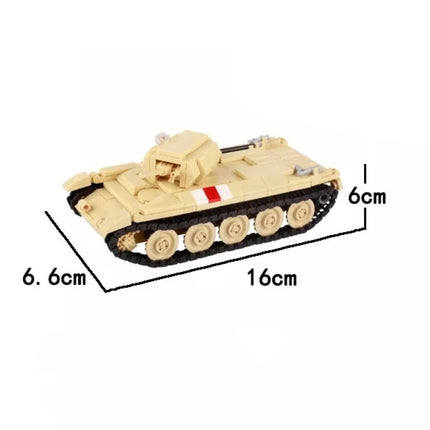 WW2 British Crusader Tank Custom Military MOC