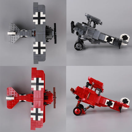 WW1 German Fokker Dr.I Fighter Aircraft Custom Military MOC