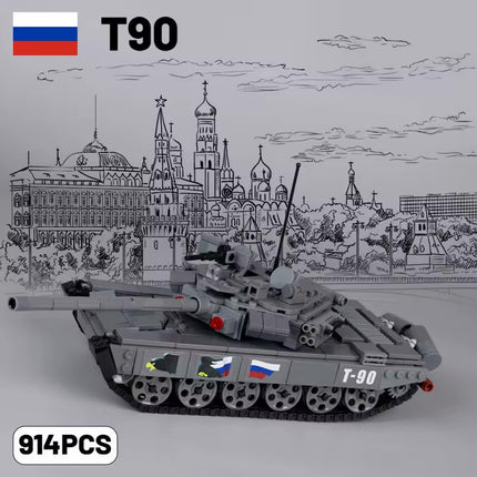 Russia T-90 Main Battle Tank Custom Military MOC