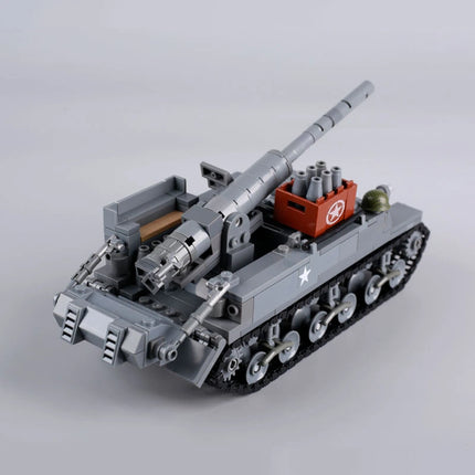WW2 USA M12 Gun Motor Carriage Custom Military MOC