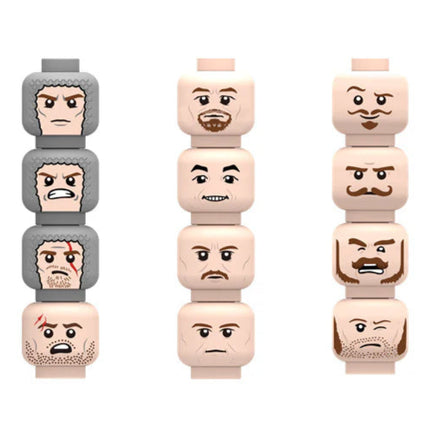 Medieval Minifigure Heads Custom Accessory