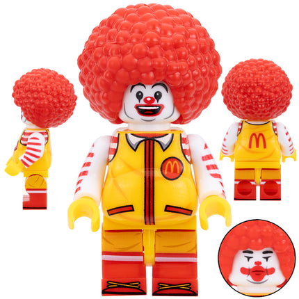 Fat Ronald McDonald Custom Fast Food Clown Icon Minifigure