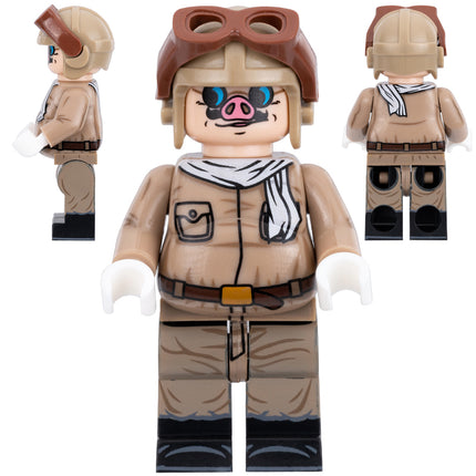 Fat Porco Rosso Custom Japanese Cartoon Minifigure