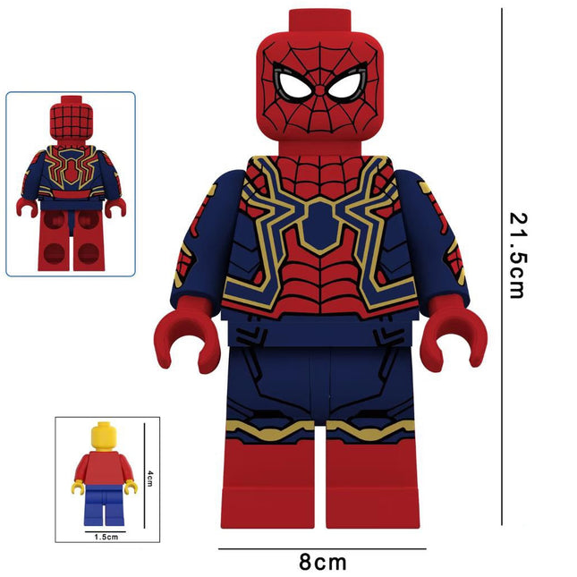 Spider-Man (Iron Spider) Custom Marvel Superhero Megafigure Large Minifigure