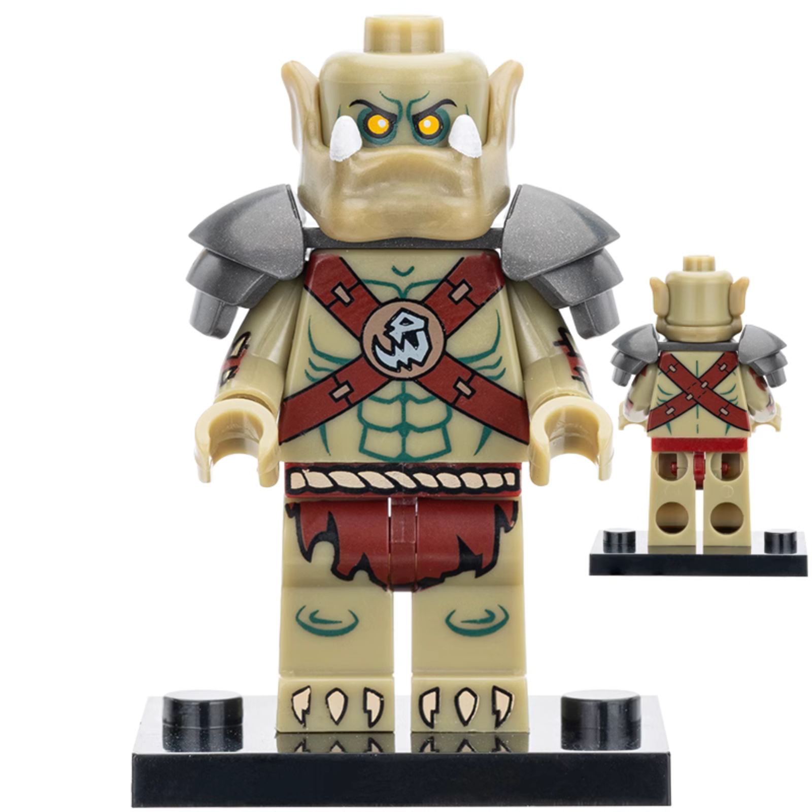 Orc Warrior Custom World of Warcraft Minifigure – Minifigure Bricks