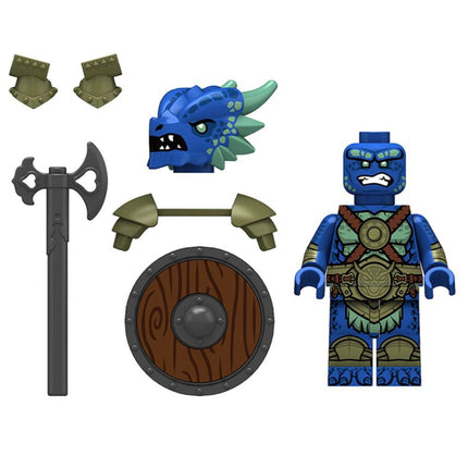 Blue Dragon Knight Warrior Custom Dungeons and Dragons Minifigure
